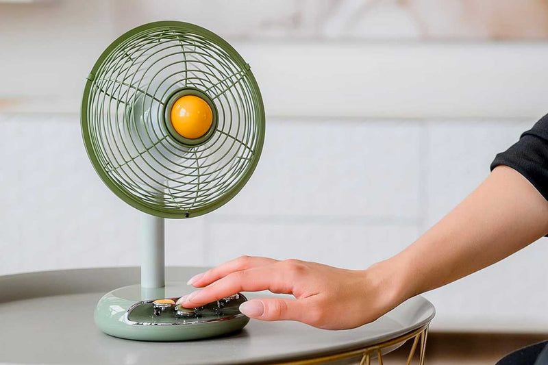 Load image into Gallery viewer, Vintage Rechargeable Fan + Aroma Diffuser
