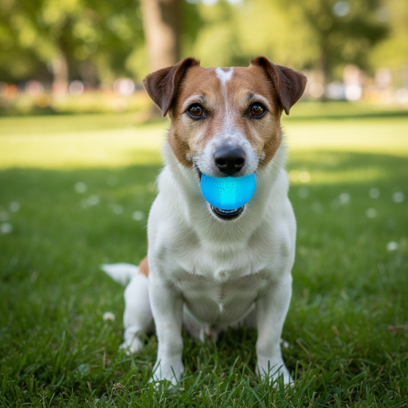 Load image into Gallery viewer, Strobe Ball Light-Up Dog Toy - Durable Floating Chew Ball | Made in USA
