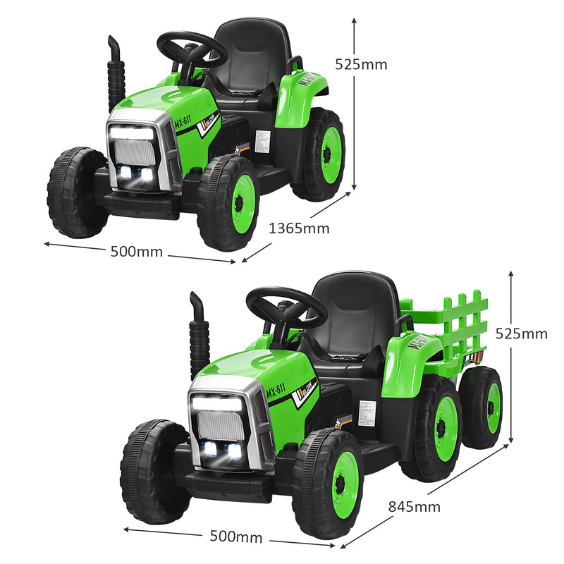 Load image into Gallery viewer, Power Up Your Child&#39;s Playtime with the Large Capacity Battery-Powered Ride-On Tractor and Trailer Set from Topbuy
