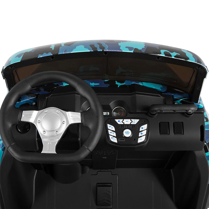 Load image into Gallery viewer, Powerful 24V 2-Seater Kids Ride On Dump Truck Tractor with Camo Design and 3 Speed Options, Includes Remote Control
