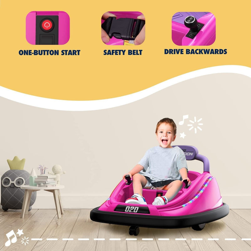 Load image into Gallery viewer, Powerwhale 12V Electric Kids Bumper Car with Remote Control - Fun Ride Toy for Children
