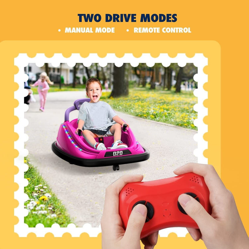 Load image into Gallery viewer, Powerwhale 12V Electric Kids Bumper Car with Remote Control - Fun Ride Toy for Children
