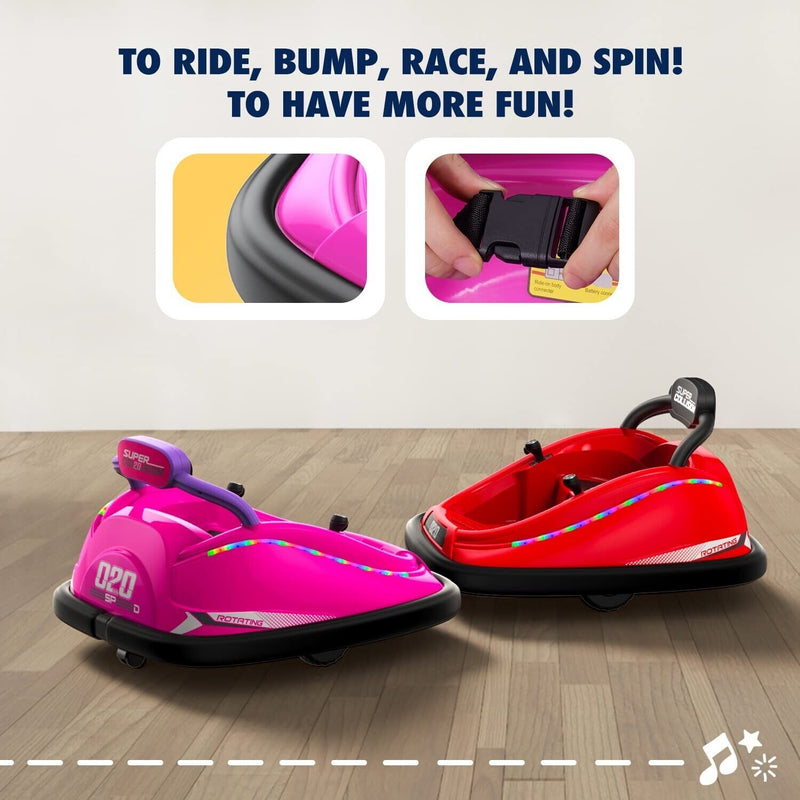 Load image into Gallery viewer, Powerwhale 12V Electric Kids Bumper Car with Remote Control - Fun Ride Toy for Children
