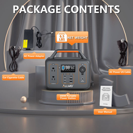 ALLWEI PPS300 Portable Power Station - 300W | 280Wh