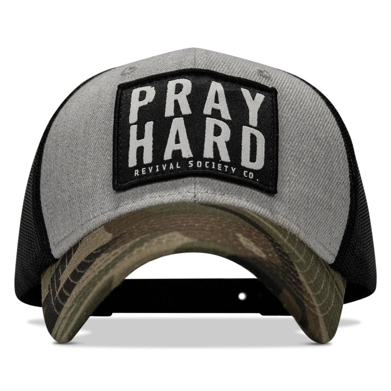 Load image into Gallery viewer, Pray Hard Patch Original Ripstop Snapback Hat
