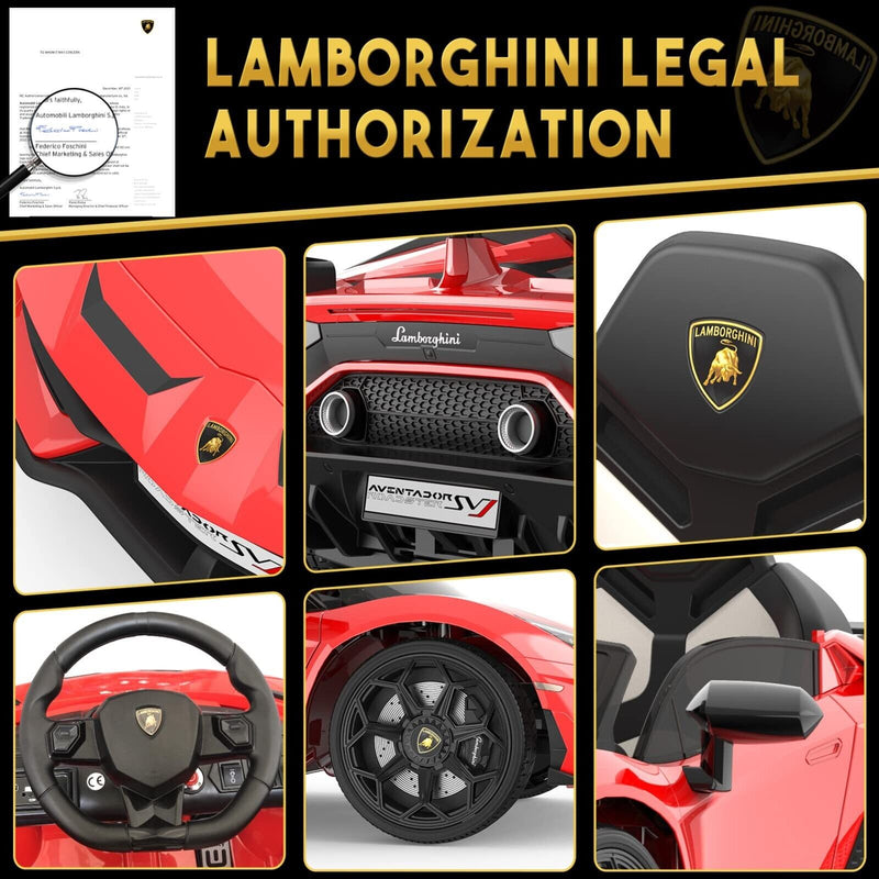 Load image into Gallery viewer, Premium 12V Electric Lamborghini Ride-On Car for Kids with Remote Control - Perfect Gift for Young Drivers
