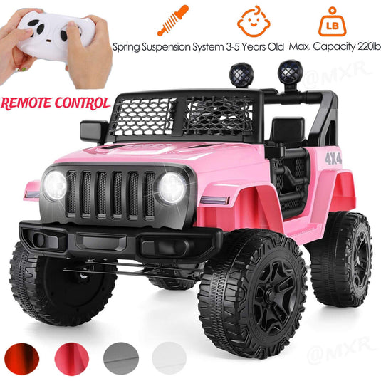 Premium 12V Electric Ride-On Car with Remote Control, LED Lights, MP3 & USB