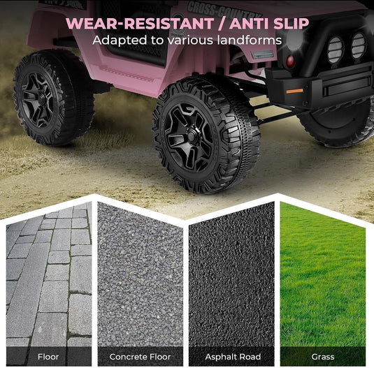 Electric Ride-On Truck for Kids with Remote Control, USB & AUX, 3 Speeds, Ages 3-8