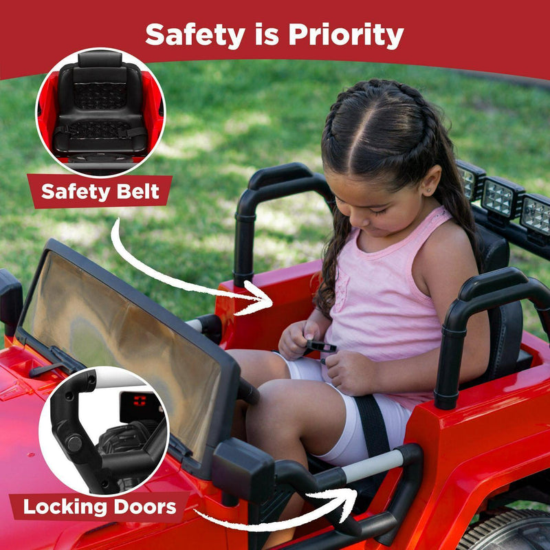 Load image into Gallery viewer, Premium 12V Ride-On Truck for Kids with 3 Speeds, LED Lights, Remote Control, and Bluetooth Connectivity
