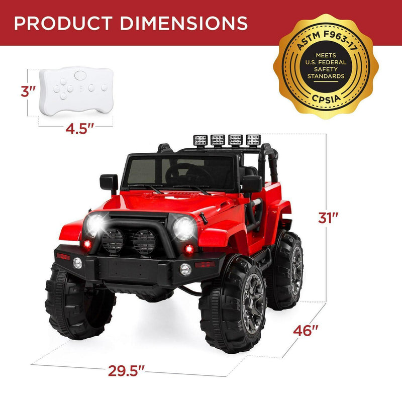 Load image into Gallery viewer, Premium 12V Ride-On Truck for Kids with 3 Speeds, LED Lights, Remote Control, and Bluetooth Connectivity
