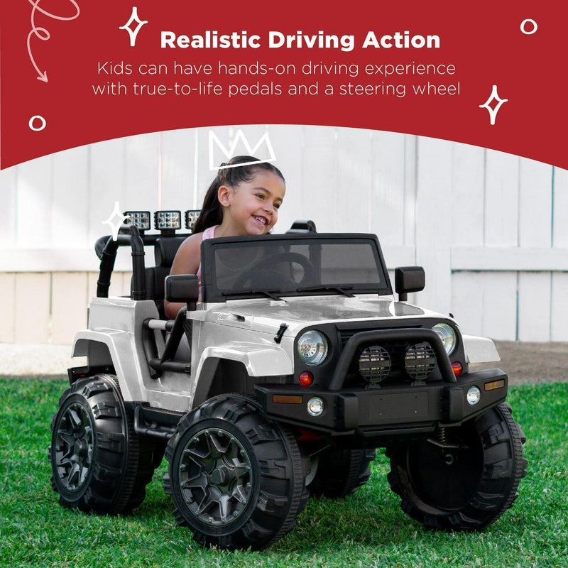 Load image into Gallery viewer, Premium 12V Ride-On Truck for Kids with 3 Speeds, LED Lights, Remote Control, and Bluetooth Connectivity
