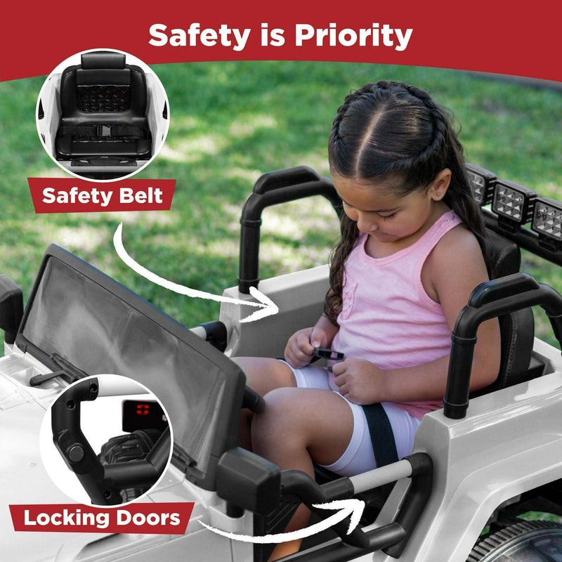 Load image into Gallery viewer, Premium 12V Ride-On Truck for Kids with 3 Speeds, LED Lights, Remote Control, and Bluetooth Connectivity
