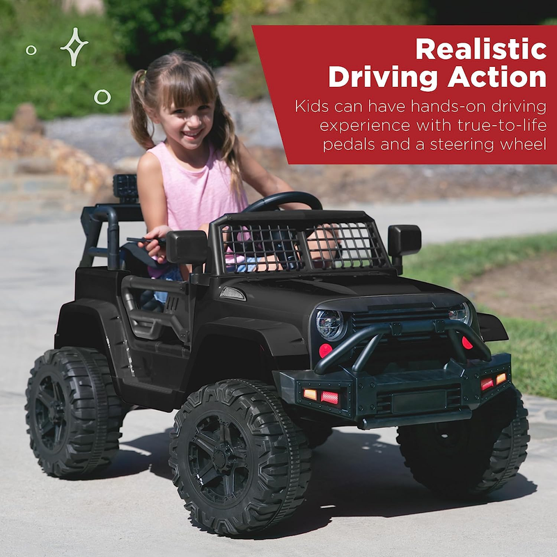 Load image into Gallery viewer, Premium 12V Ride-On Truck for Kids with Remote Control, Spring Suspension, and LED Lights

