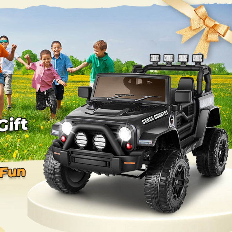 Load image into Gallery viewer, 12V Electric Ride-On Car for Kids with Spring Suspension, MP3/USB/AUX, and Remote Control - 3 Speed Options
