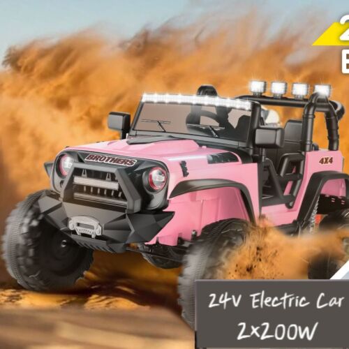 Load image into Gallery viewer, Premium 24V Electric Ride-On Jeep for Kids with Remote Control, LED Lights, MP3 Player, and Powerful 2x200W Motors
