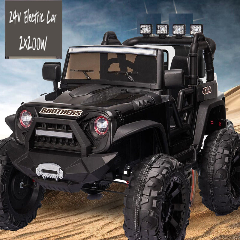 Load image into Gallery viewer, Premium 24V Electric Ride-On Jeep with Remote Control, LED Lights, MP3 Player - Perfect Gift for Kids
