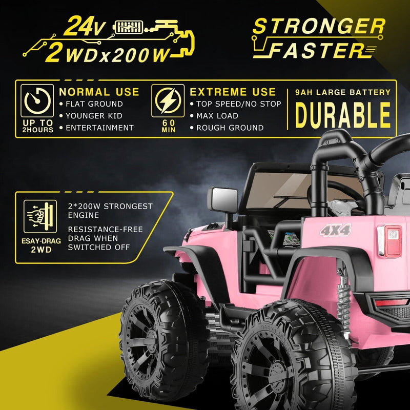 Load image into Gallery viewer, 2-Seater Electric Ride-On Truck for Kids with Remote Control and Dual 200W Motors
