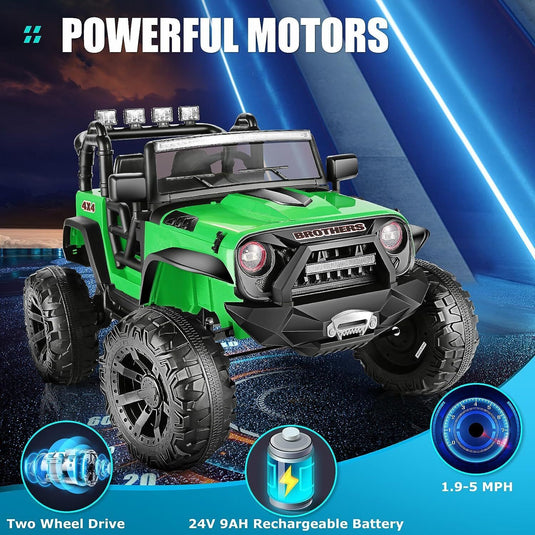 24V 2x200W Electric Ride-On Car for Kids with Remote Control - 2 Seater