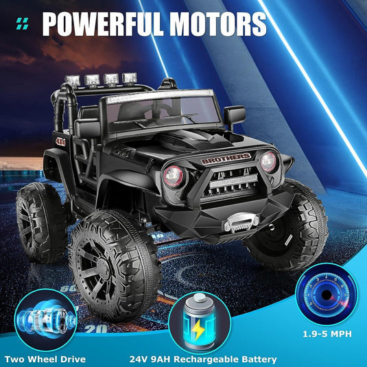Premium 24V Electric Ride-On Car for Kids with Remote Control - 3 Speed Options