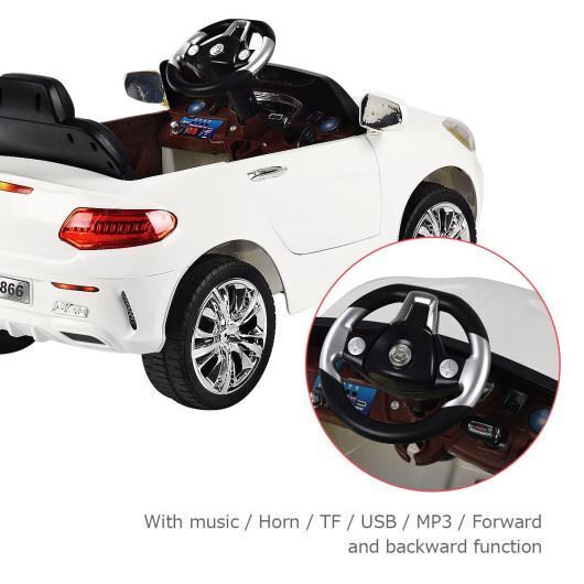 Load image into Gallery viewer, Premium 6V Kids Ride-On Car with Remote Control and LED Lights - White
