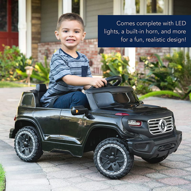 Load image into Gallery viewer, Premium 6V Ride-On Truck with Parental Remote, 3 Speeds, and LED Lights - Black
