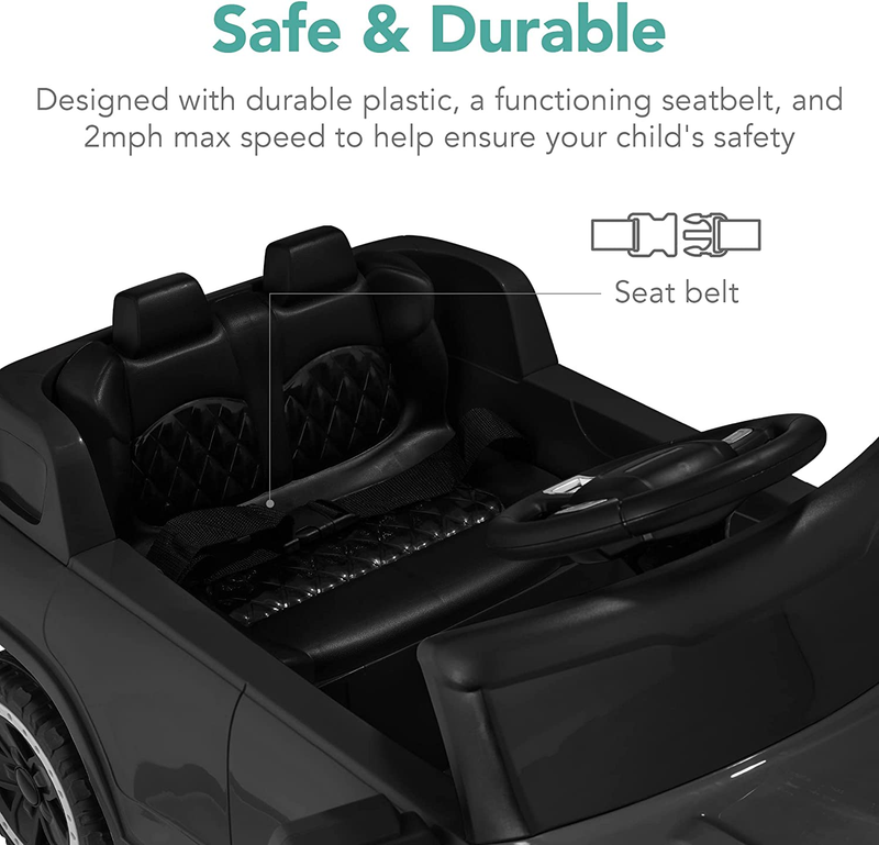 Load image into Gallery viewer, Premium 6V Ride-On Truck with Parental Remote, 3 Speeds, and LED Lights - Black
