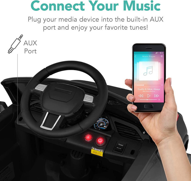 Load image into Gallery viewer, Premium 6V Ride-On Truck with Parental Remote, 3 Speeds, and LED Lights - Black
