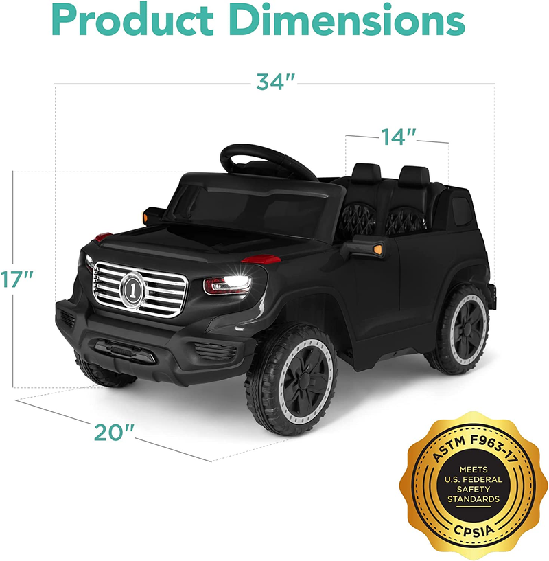 Load image into Gallery viewer, Premium 6V Ride-On Truck with Parental Remote, 3 Speeds, and LED Lights - Black
