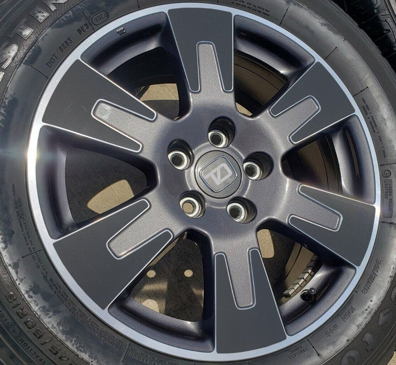 Load image into Gallery viewer, Premium Cast Black Vinyl  Decal Inlays for 2017-2020 Ridgeline 18" Wheels
