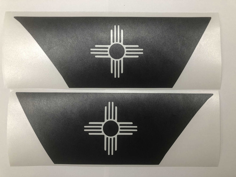 Load image into Gallery viewer, Premium Cast Matte Black Vinyl Flag Decals for Wrangler JL and Gladiator Fender Ventsx2
