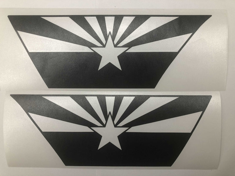 Load image into Gallery viewer, Premium Cast Matte Black Vinyl Flag Decals for Wrangler JL and Gladiator Fender Ventsx2

