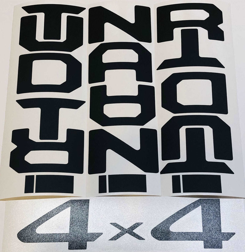 Load image into Gallery viewer, Premium Cast Matte Black Vinyl Decal Letter Inlays for 2007-2026 Tundra Doors
