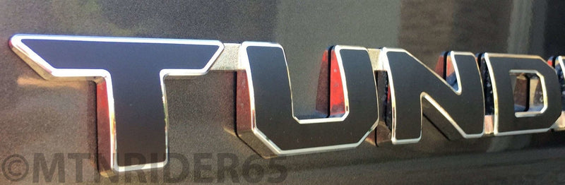 Load image into Gallery viewer, Premium Cast Matte Black Vinyl Decal Letter Inlays for 2007-2026 Tundra Doors
