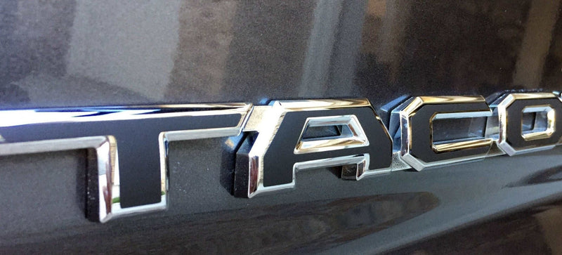 Load image into Gallery viewer, Premium Cast Matte Black Vinyl Decal Letter Inlays for 2016-2023 Tacoma Emblems
