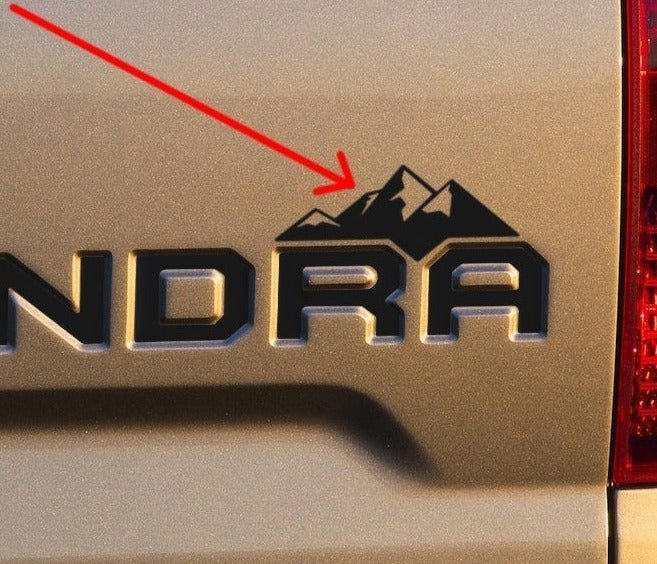 Load image into Gallery viewer, Premium Cast Matte Black Vinyl Decal Mountain for 2014-2026 Tundra Tailgate
