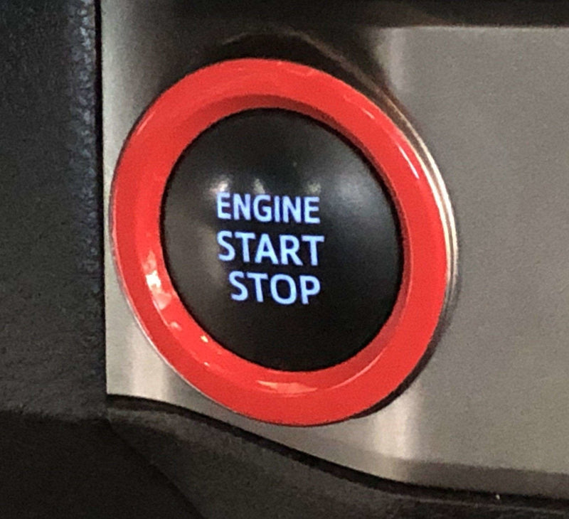 Load image into Gallery viewer, Premium Cast Red Vinyl Decals for 2016-2023 Tacoma Start/Stop Button Ring
