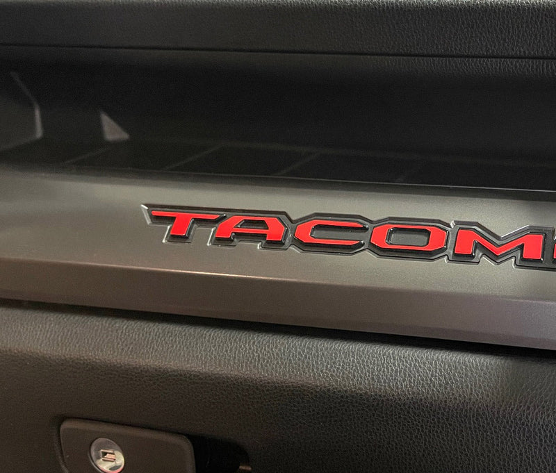 Load image into Gallery viewer, Premium Cast Vinyl Decal Letter Inlays for 2024-2026 Tacoma Dashboard Emblem
