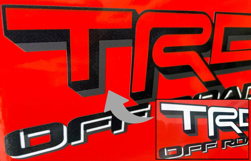 Load image into Gallery viewer, Premium Cast Vinyl Decal Letter Inserts for 2024-2026 Tacoma TRD Bedside Stickers x2
