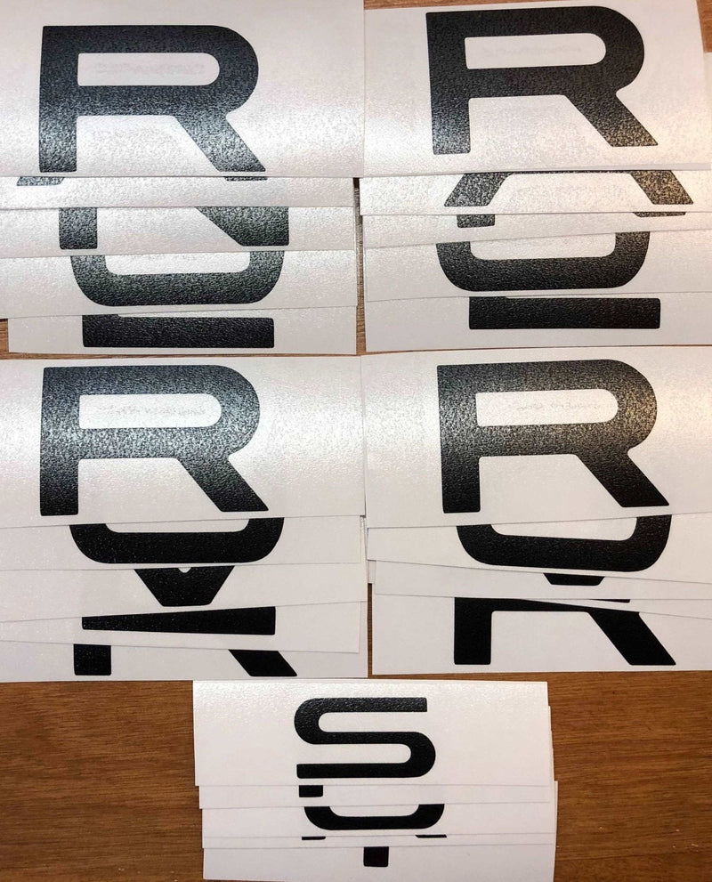 Load image into Gallery viewer, Premium Cast Vinyl Decal Letters for 2014-2022 Range Rover Sport Hood and Liftgate

