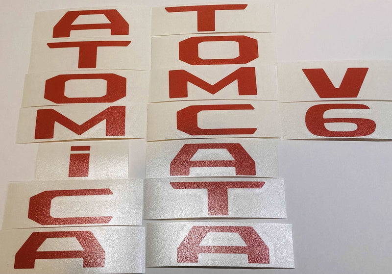 Load image into Gallery viewer, Premium Cast Vinyl Decal Letters for 2016-2023 Tacoma Door and Tailgate Emblems
