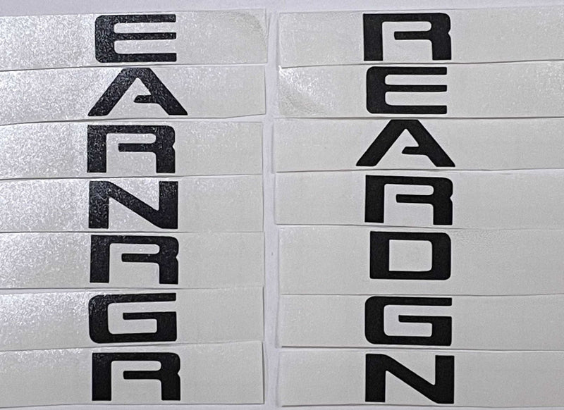 Load image into Gallery viewer, Premium Cast Vinyl Decal Letters for 2019-2023 Ranger Fender Vents x2
