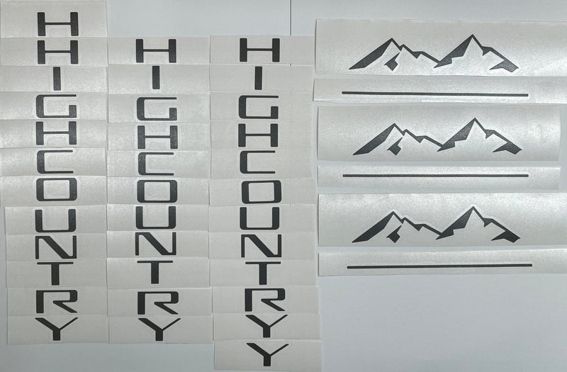 Load image into Gallery viewer, Premium Cast Vinyl Decal Letters for 2020-2026 Silverado High Country Fender and Tailgate Emblems
