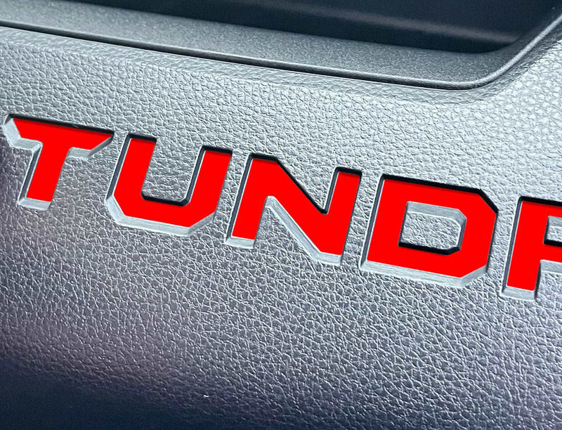 Load image into Gallery viewer, Premium Cast Vinyl Decal Letter Inserts for 2022-2026 Tundra Dashboard

