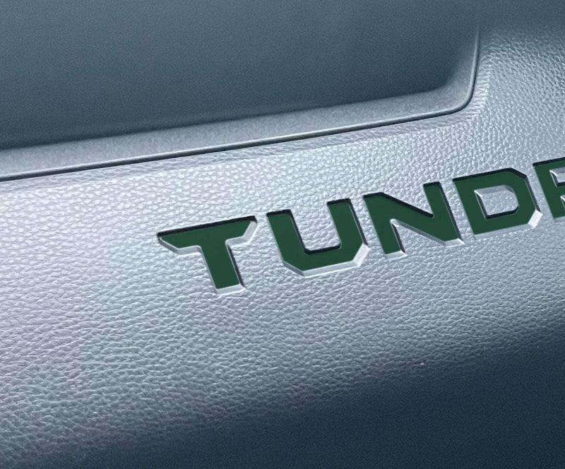 Load image into Gallery viewer, Premium Cast Vinyl Decal Letter Inserts for 2022-2026 Tundra Dashboard

