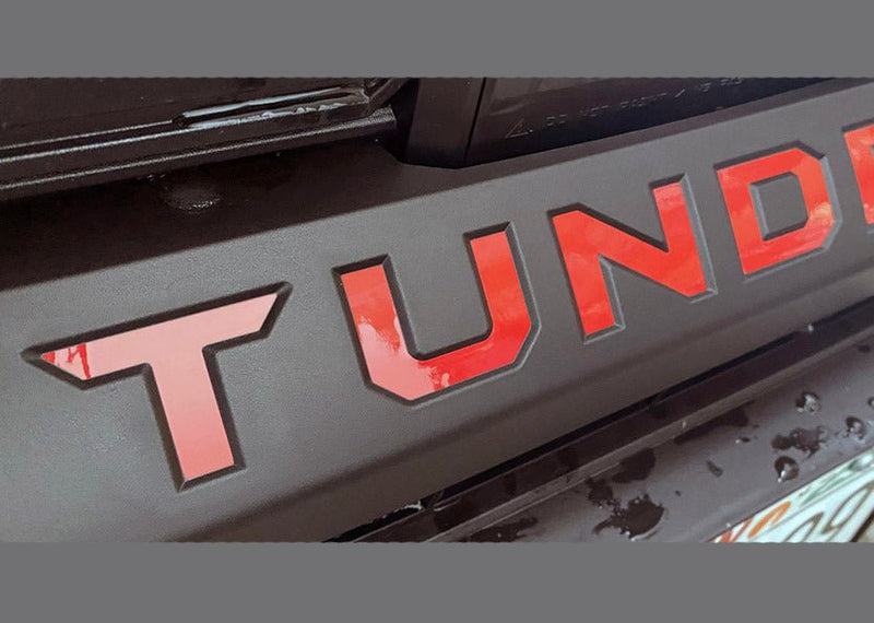 Load image into Gallery viewer, Premium Cast Vinyl Decal Letter Inserts for 2022-2026 Tundra Front Bumper
