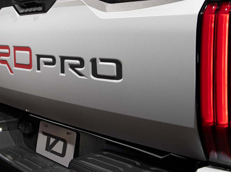 Load image into Gallery viewer, Premium Cast Vinyl Decal Letter Inserts for 2022-2026 Tundra TRD Pro Tailgate
