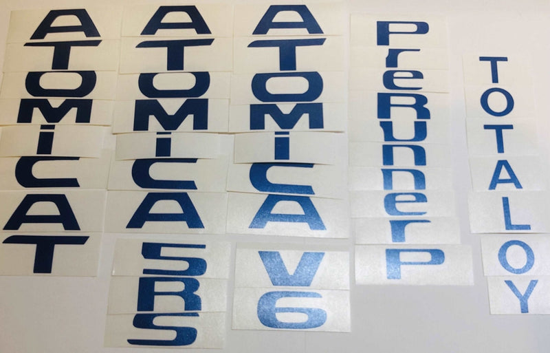 Load image into Gallery viewer, Premium Cast Vinyl Decal Letter Inlays for 2005-2015 Tacoma Door and Tailgate Emblems
