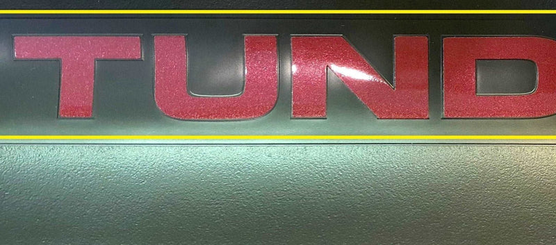 Load image into Gallery viewer, Premium Cast Vinyl Decal Letter Inlays for 2007-2013 Tundra Front Door Sill Protectors x2
