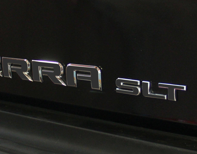 Load image into Gallery viewer, Premium Cast Vinyl Decal Letter Inlays for 2008-2018 SIERRA Doors and Tailgate
