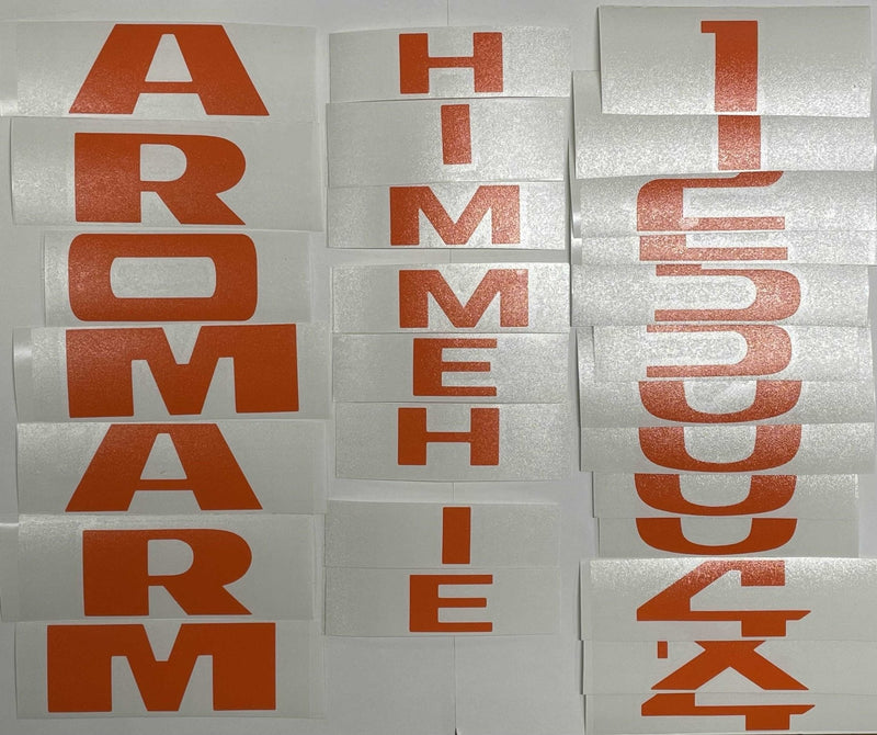 Load image into Gallery viewer, Premium Cast Vinyl Decal Letter Inlays for 2011-2018 RAM 1500/2500 Doors
